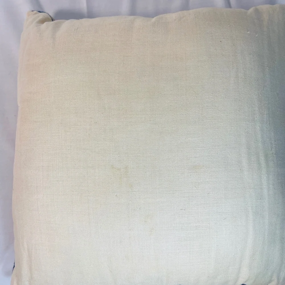 Vintage Crewel Embroidered Floral Pillow 13x13 Folk Art Boho Fall Colors